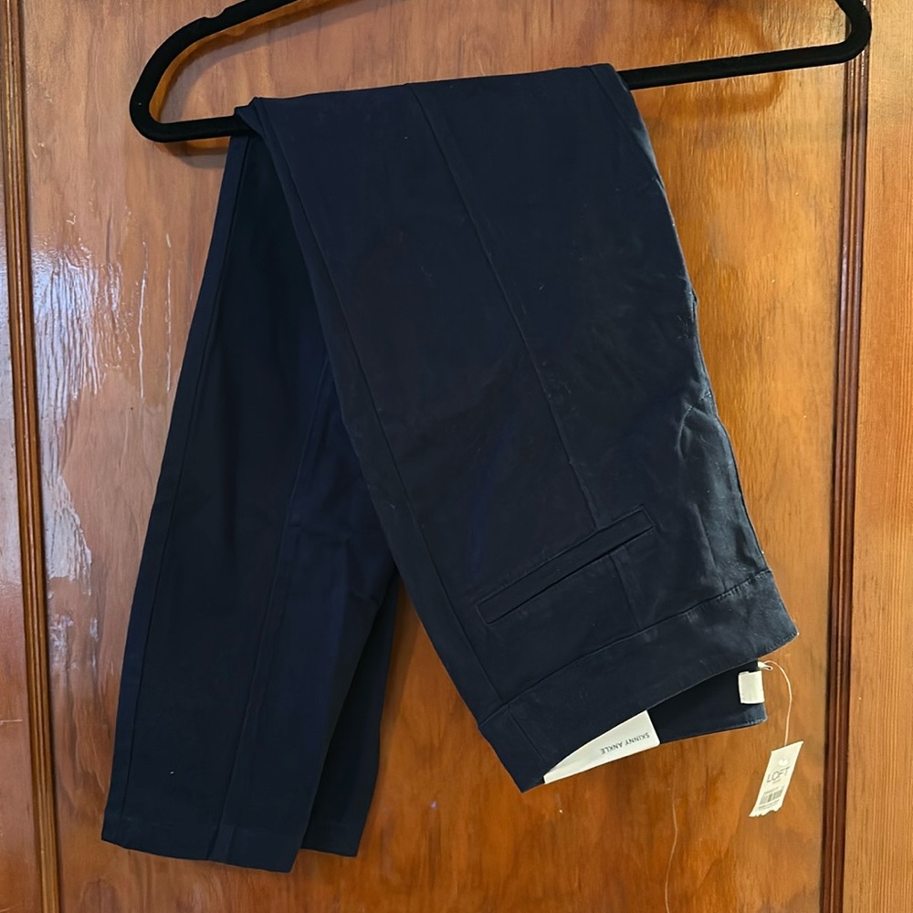 LOFT Suede Dress Pants. Ankle Crop NEW with tags. Mid rise skinny ankle
